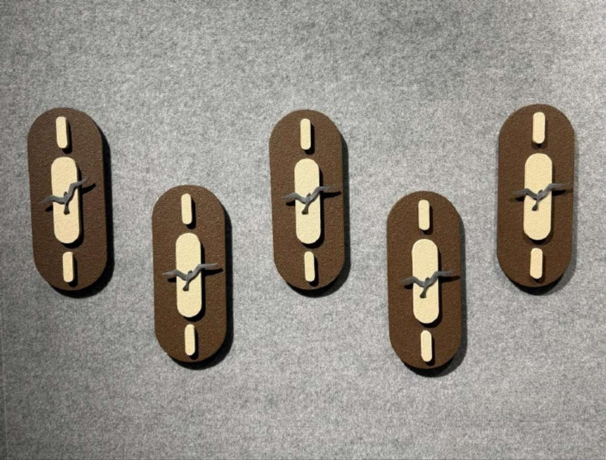 Brown Capsule Panels with Cream Inner & Flying Birds – product photo of the full set
