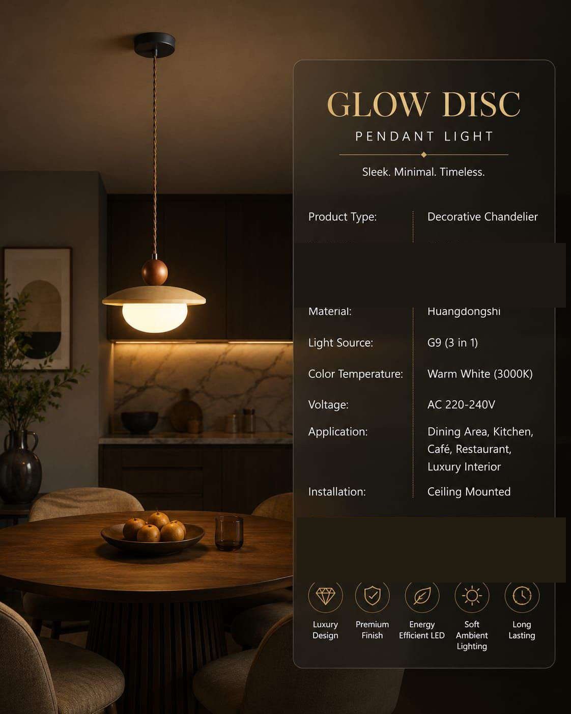 Glow Disc Pendant Light