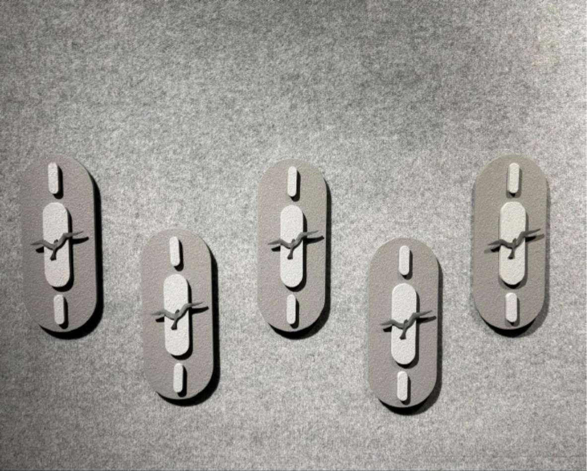 Grey Capsule Panels with Flying Birds – product photo of the full set
