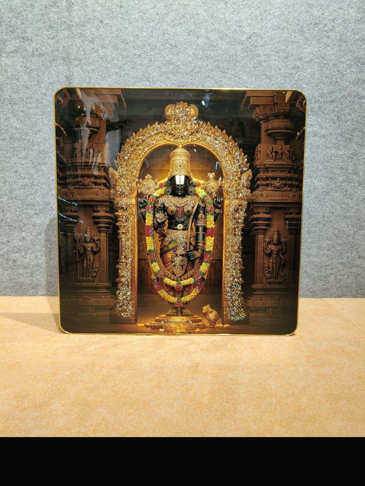 Lord Venkateswara (Balaji) Temple Crystal Wall Art