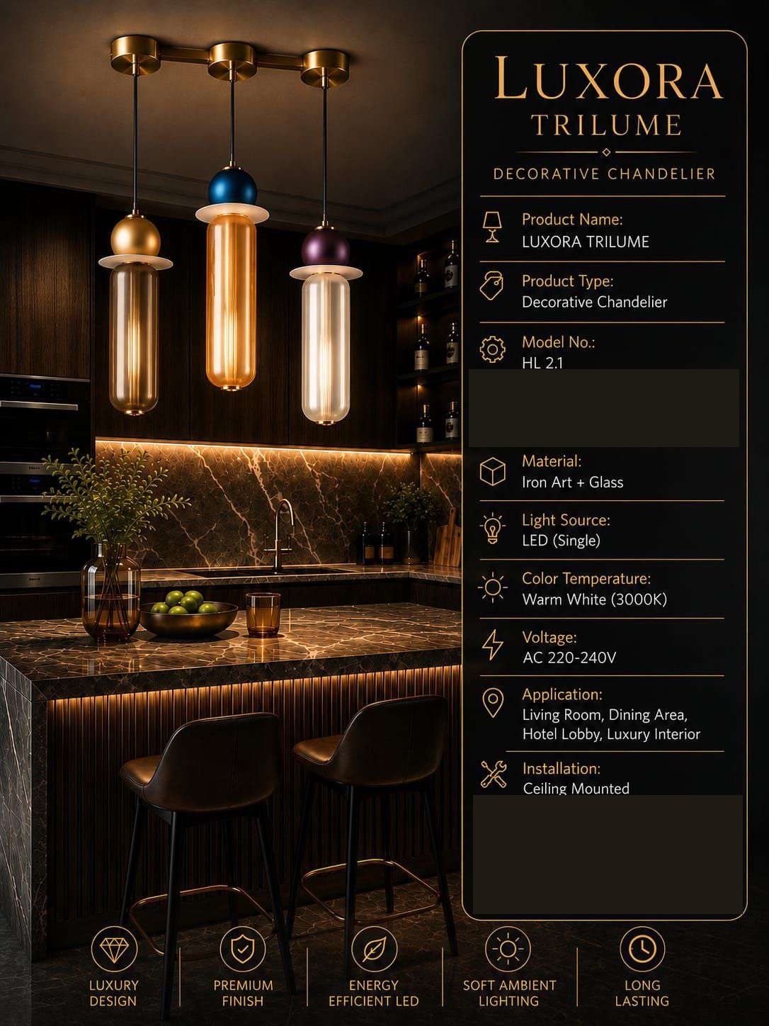 Luxora Trilume Pendant Light