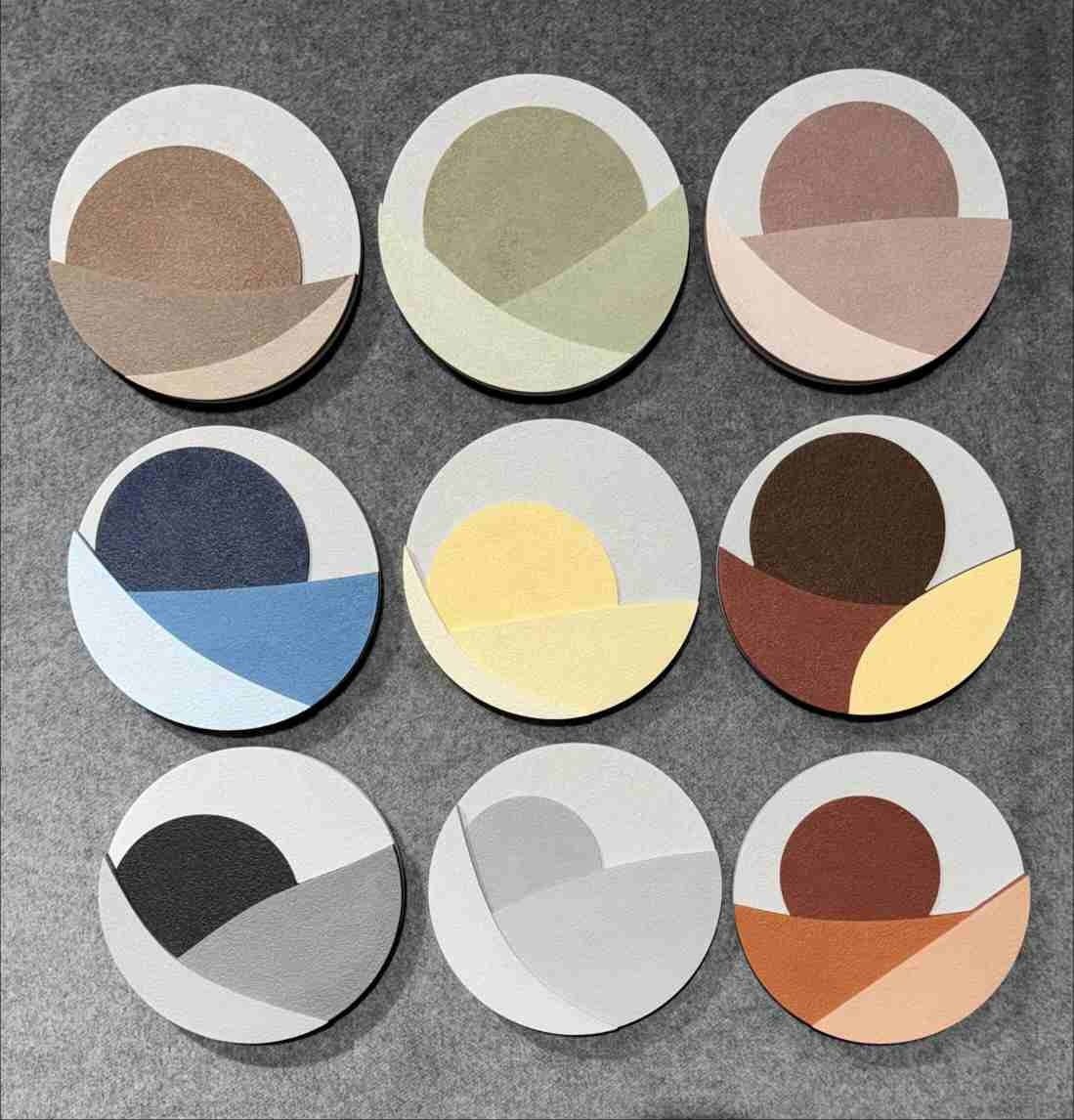 Round Pastel Sun & Horizon Discs – product photo of the full set